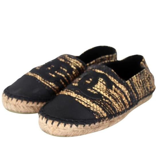 Chanel Espadrille 38 Tweed Canvas Flats CC-S0207P-C001 - Picture 4 of 12